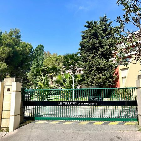 Appartement Luxe - 3 Pieces Avec Vue Mer, Piscine Et Tennis 尼斯 外观 照片